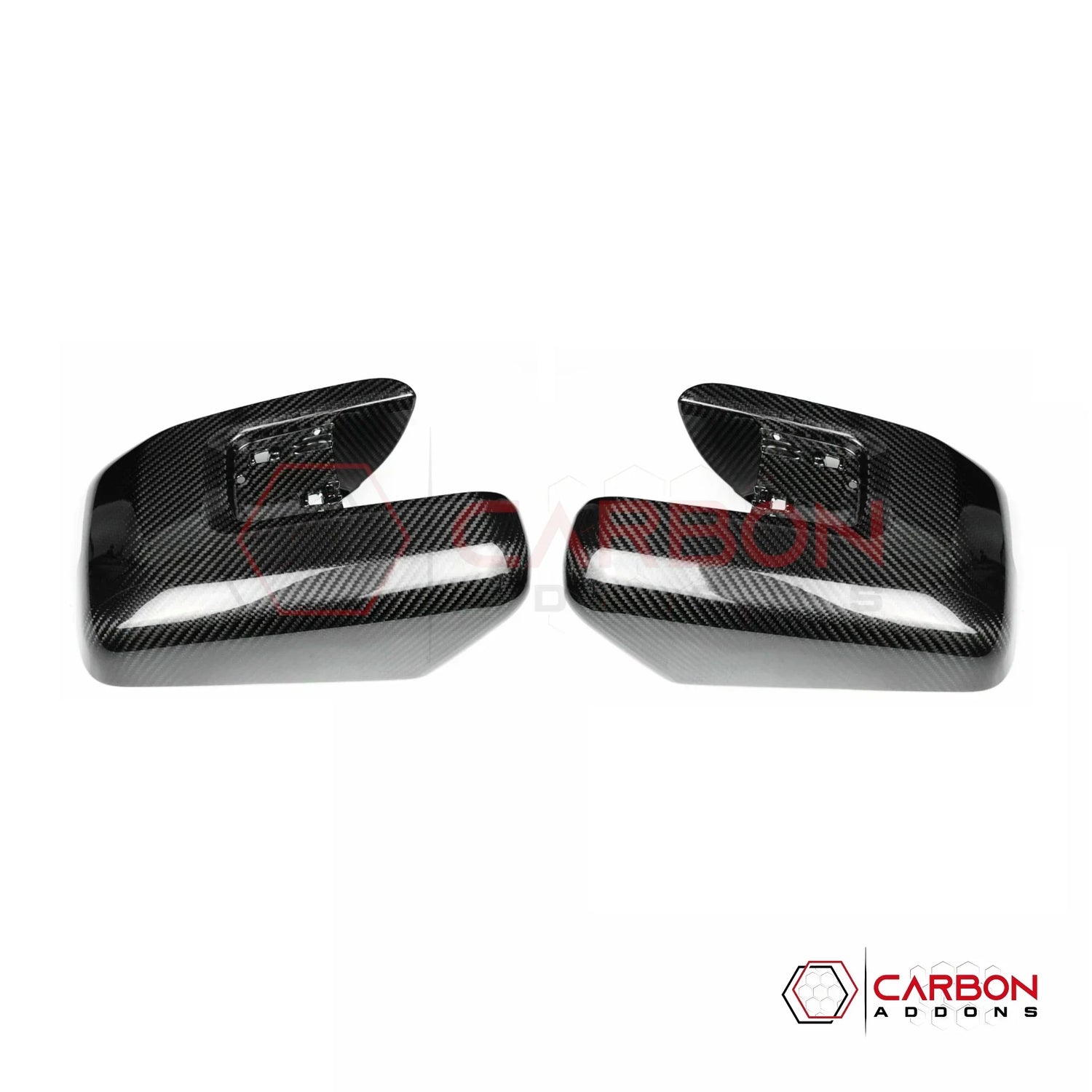 Direct Replacement Carbon Fiber Side View Mirror Caps for 2021+ Ford F-150