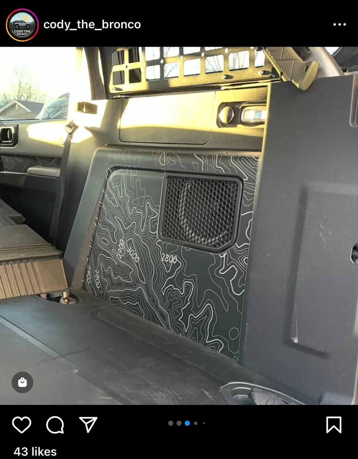 Topo Cargo Area Overlay Kit Part 1 (Printed Series) - 2021+ Bronco 4 Door