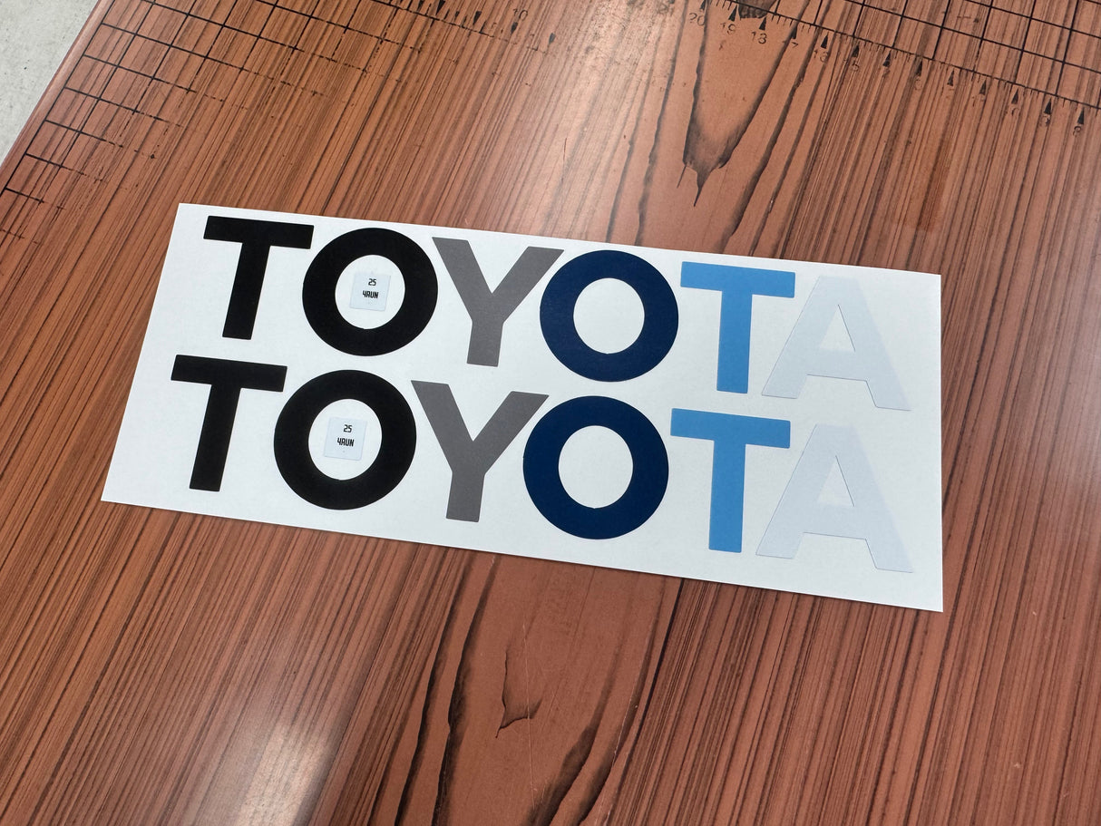 TOYOTA Front Door Sill Letter Overlays - 2024+ Tacoma / 2025+ 4Runner