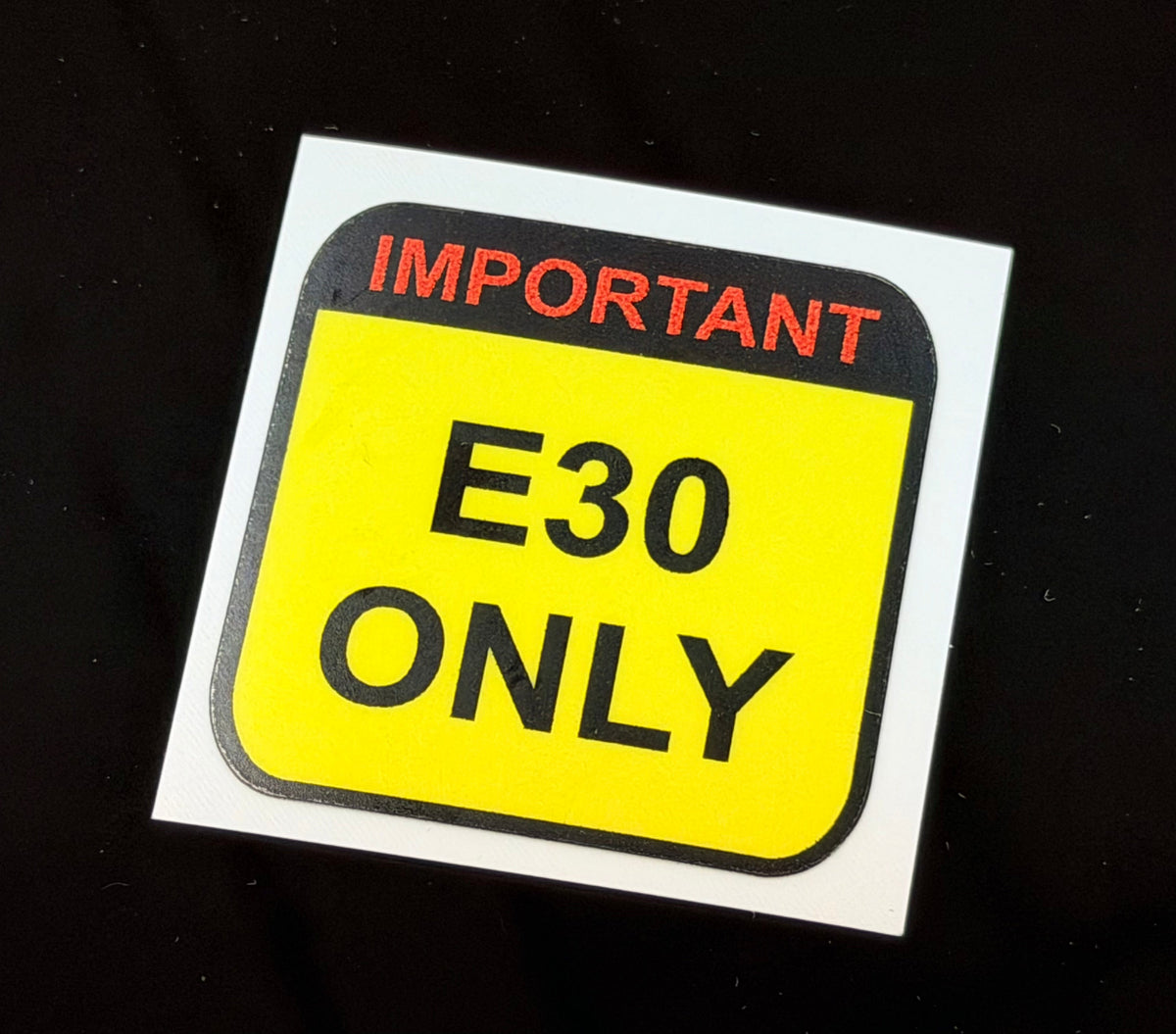 Warning Sticker Minimum Octane Rating (Pair) - Universal