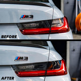 2021-2024 BMW G80 M3 Tail Light Turn Signal Pre-cut Overlay Smoked