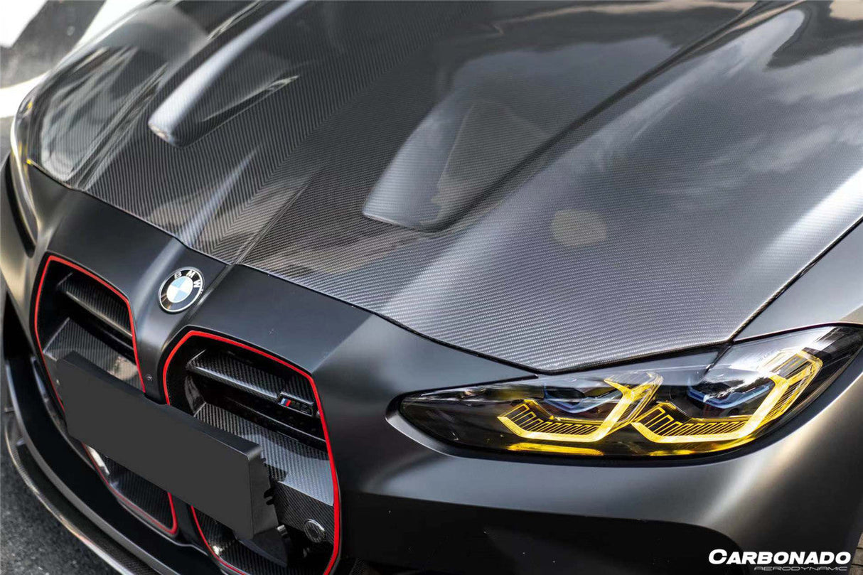 2021-UP BMW M3 G80 G81 M4 G82  G83 OD-C Style Dry Double Carbon Fiber Hood