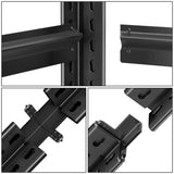 35.4" W x 15.7" D x 72" H Steel Garage Shelves Powdercoated Black