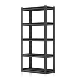 35.4" W x 15.7" D x 72" H Steel Garage Shelves Powdercoated Black