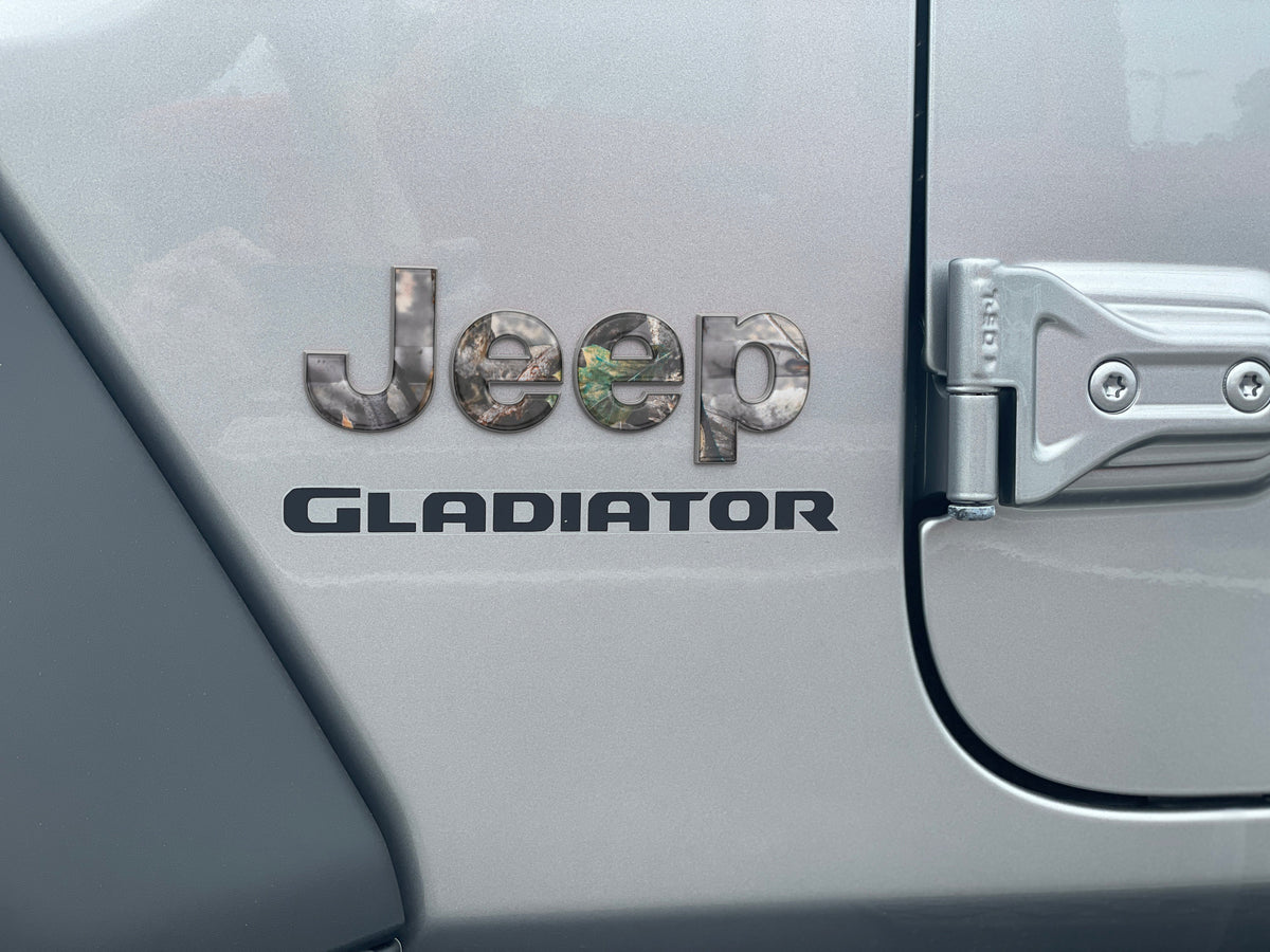 Driver & Passenger Side Emblem Overlays Fits 2019-2027 Jeep Gladiator