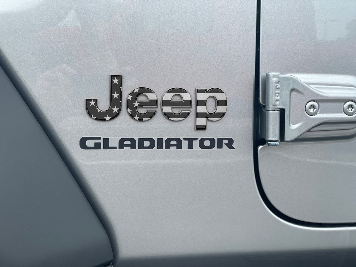 Driver & Passenger Side Emblem Overlays Fits 2019-2027 Jeep Gladiator