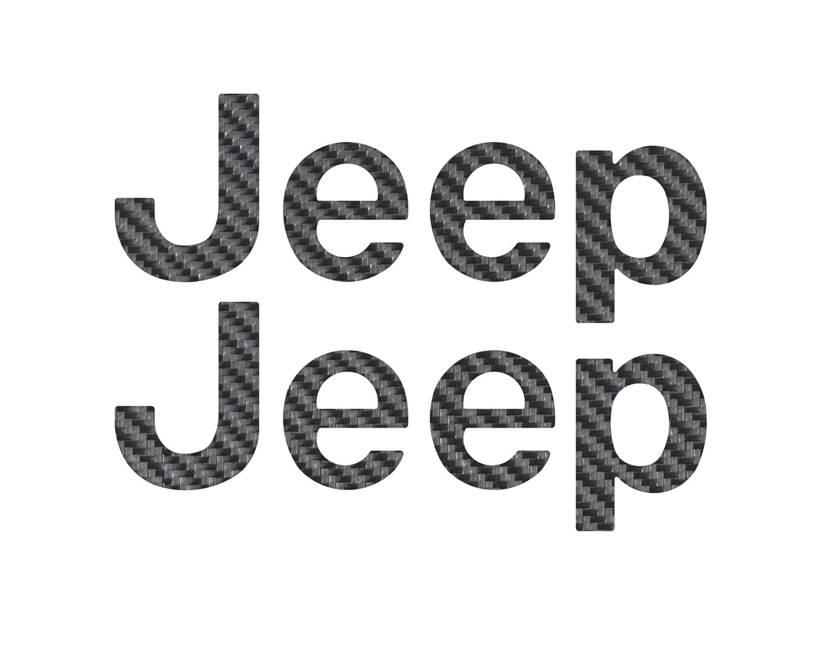 Driver & Passenger Side Letter Overlays Fits 2018-2027 Jeep Wrangler JL