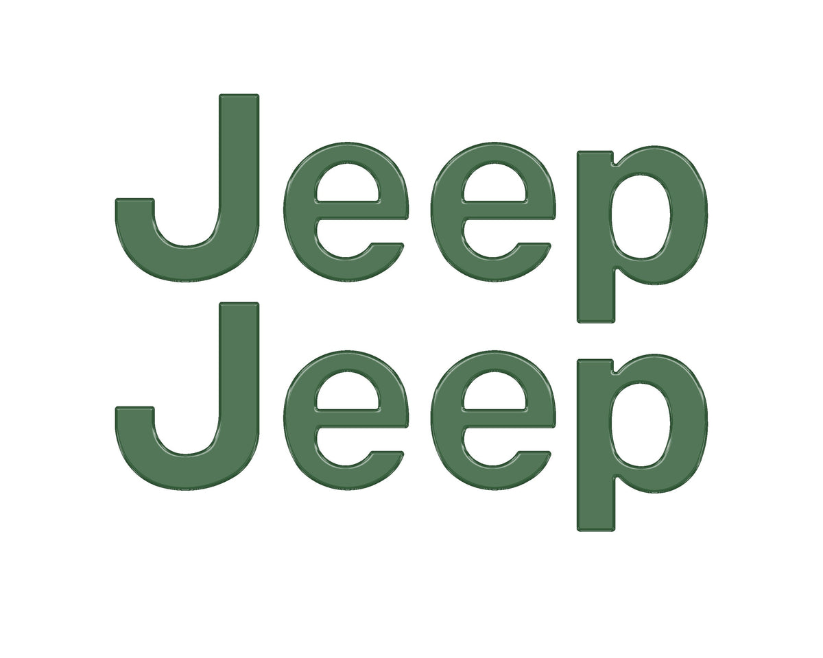 Driver & Passenger Side Letter Overlays Fits 2018-2027 Jeep Wrangler JL