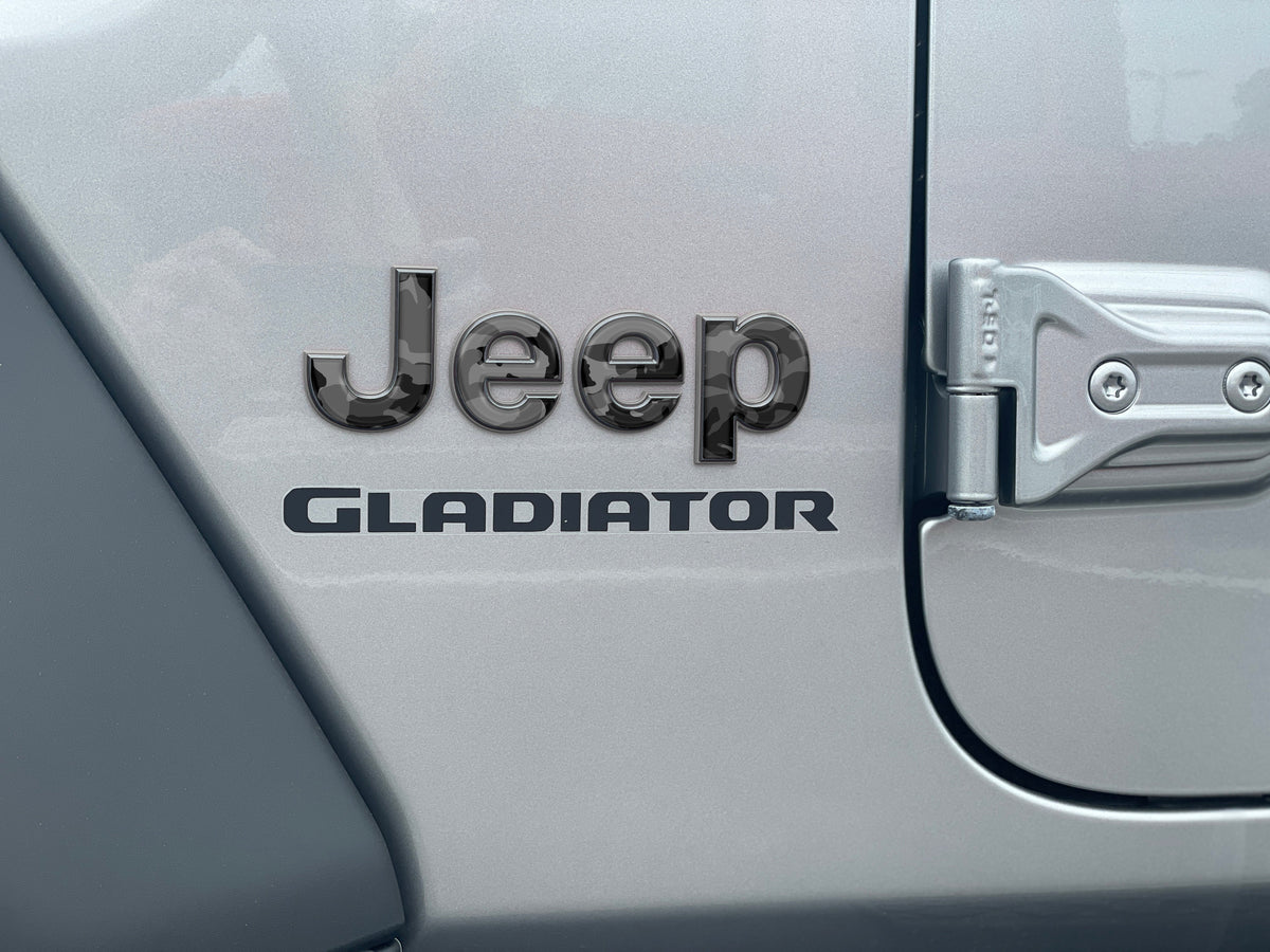 Driver & Passenger Side Emblem Overlays Fits 2019-2027 Jeep Gladiator