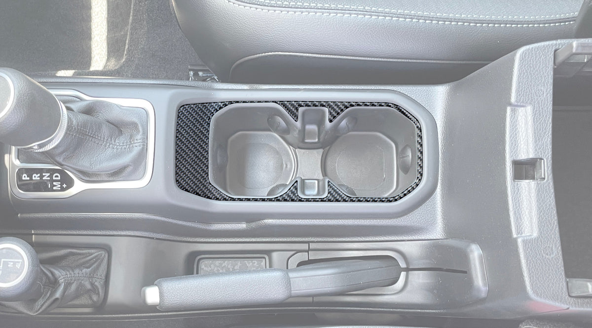 Cup Holder Accent Overlay Fits 2019-2027 Jeep Gladiator