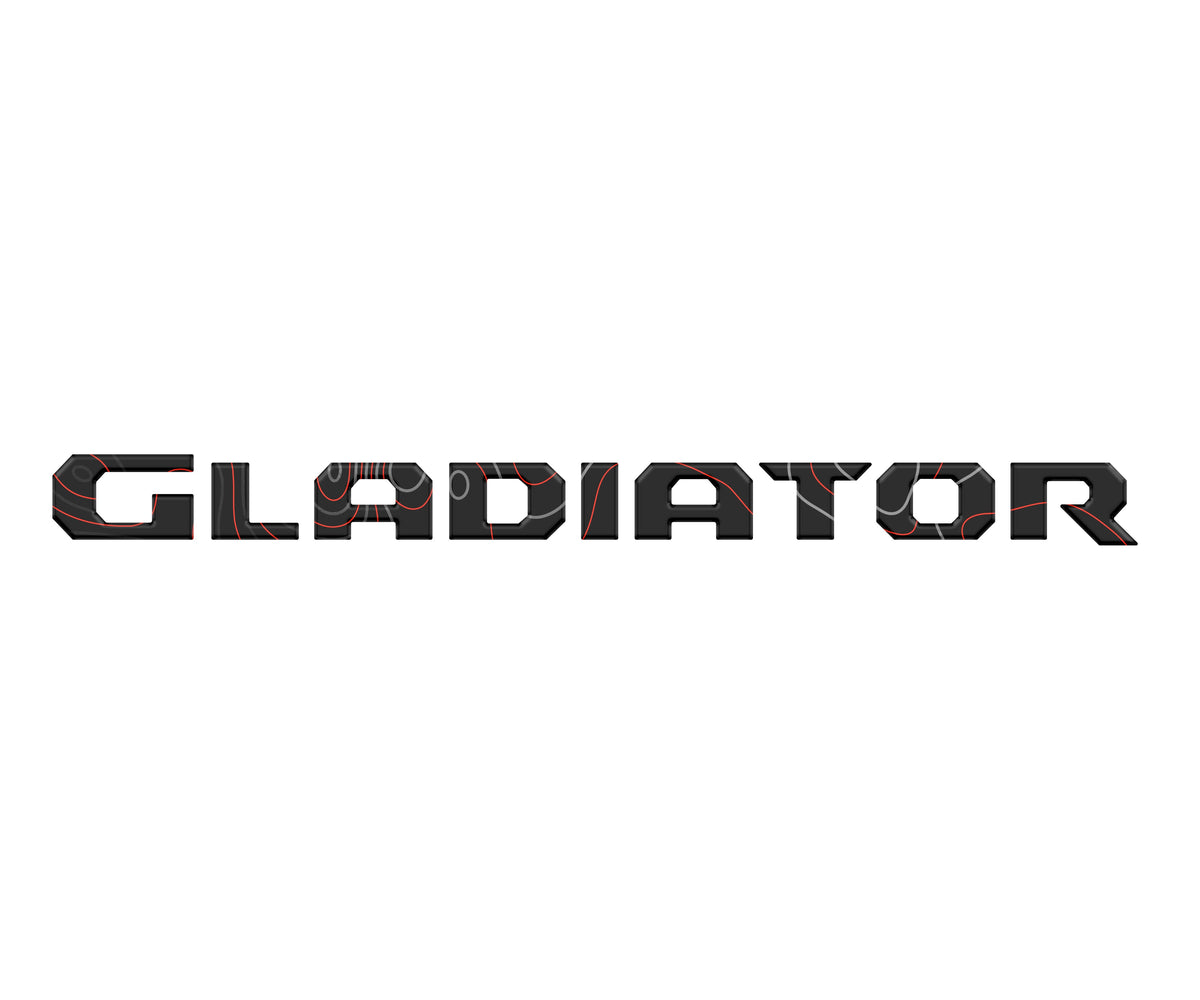 Raised Lettering Decal Fits 2020-2027 Jeep Gladiator