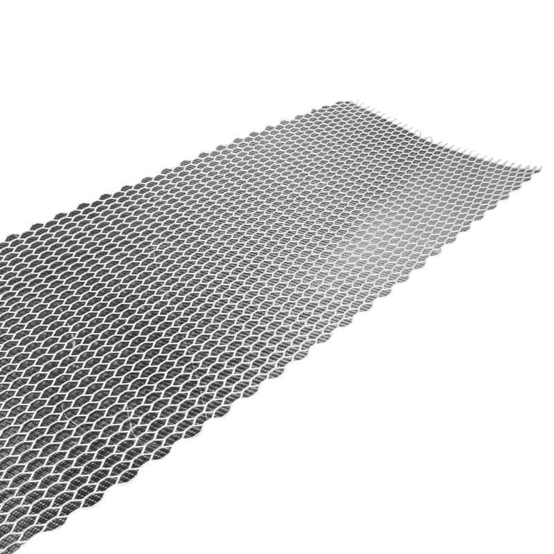 Universal Cellular Hexagon Silver Mesh Grill Bumper Grill Kit Aluminum