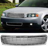 Fits 02-05 Audi A4 Chrome Hood Front Upper Grille - ABS