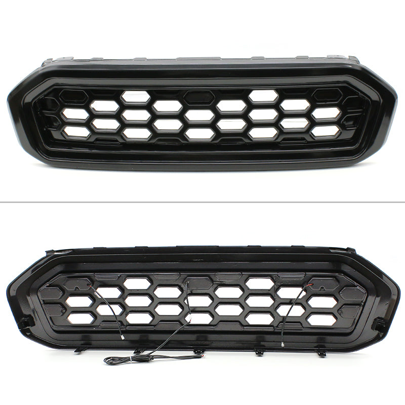 LED Grille for Ford Ranger XL/XLT/Lariat 19-23 DF Style Smoke Lens Signal
