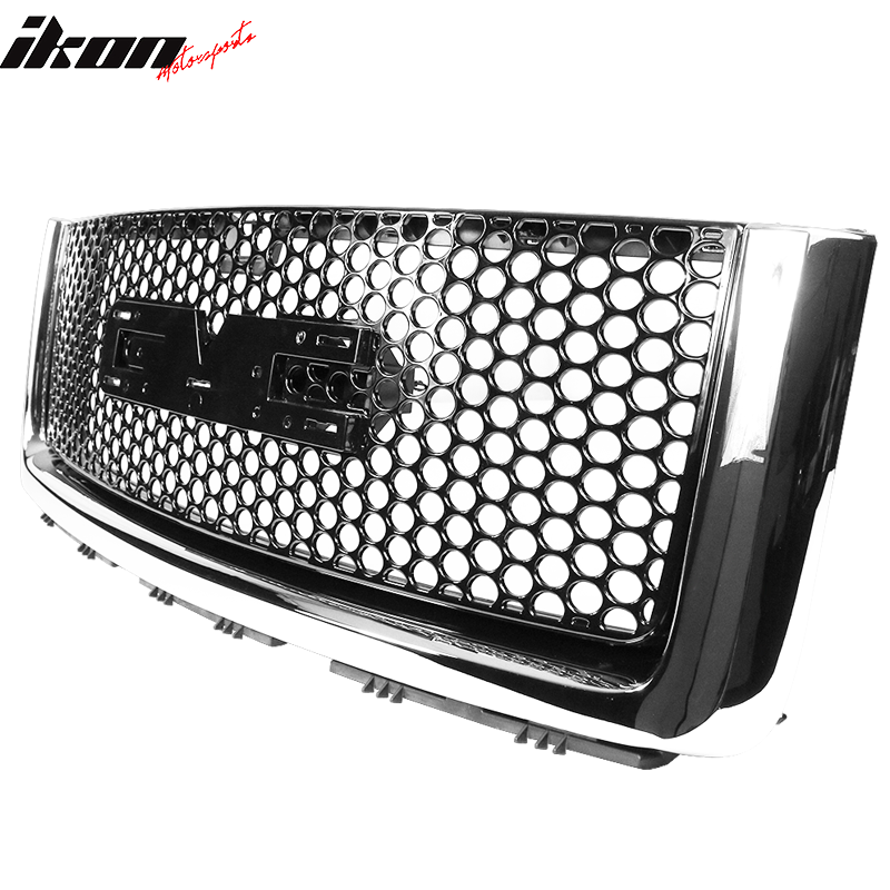 2007-2013 GMC Sierra 1500 Denali Hood Molding Upper Lower Grille ABS