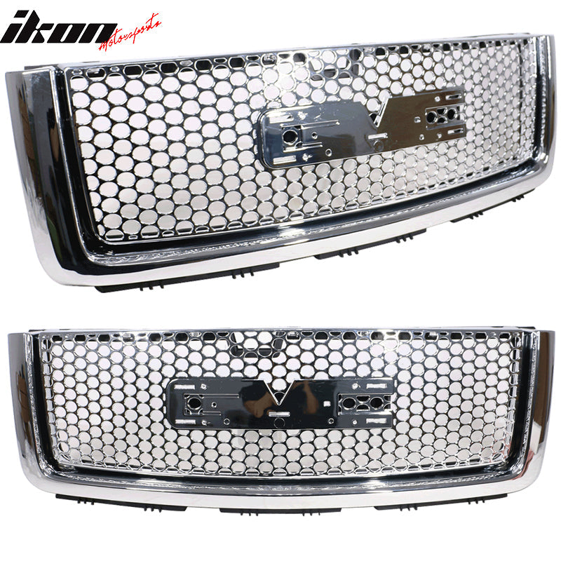 2007-2013 GMC Sierra 1500 Car Front Grille Upper Hood  Guards ABS