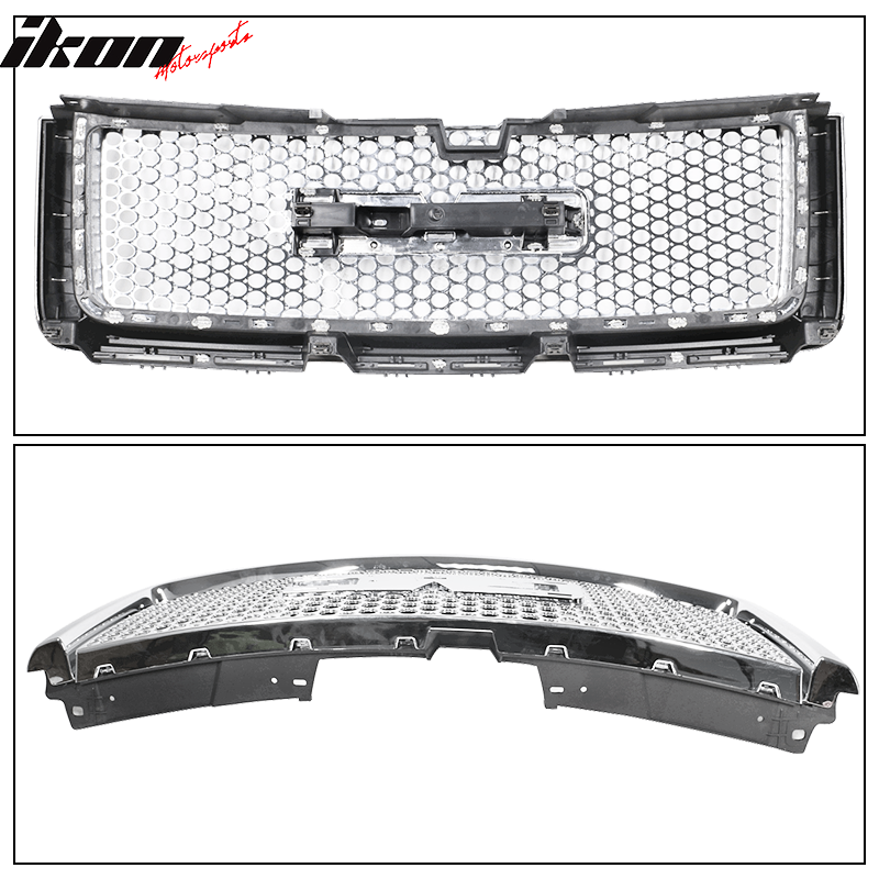 2007-2013 GMC Sierra 1500 Car Front Grille Upper Hood  Guards ABS
