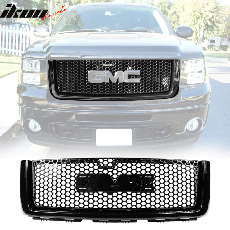 2007-2013 GMC Sierra 1500 Car Front Grille Upper Hood  Guards ABS