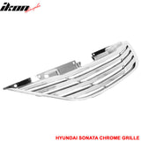2011-2014 Hyundai Sonata Front Upper Mesh Grille Chrome Horizon ABS