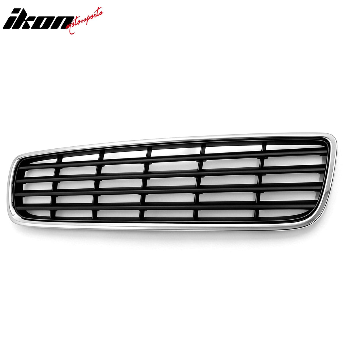 Front Bumper Upper Hood Grille Assembly Replacement 2005-2007 Volvo V70 Black Center Chrome Surround