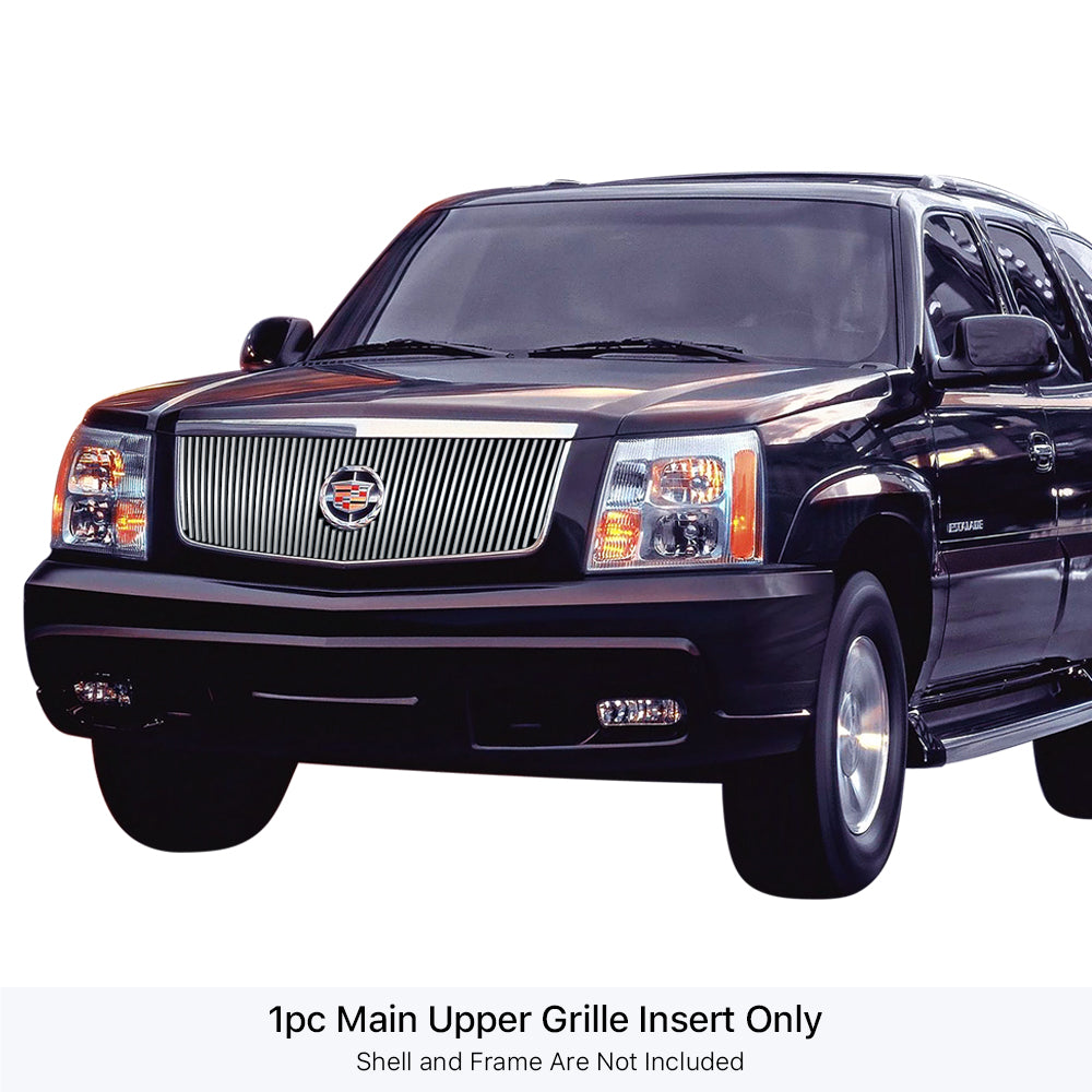 Stainless Steel Main Upper Stainless Steel Billet Grille 2002-2006 Cadillac Escalade With Logo Show/2002-2006 Cadillac Escalade EXT With Logo Show/2002-2006 Cadillac Escalade ESV With Logo Show GR01FEG70S