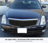 Stainless Steel Main Upper + Lower Bumper Black Wire Mesh Grille 2006-2011 Cadillac DTS GR01GAJ72H