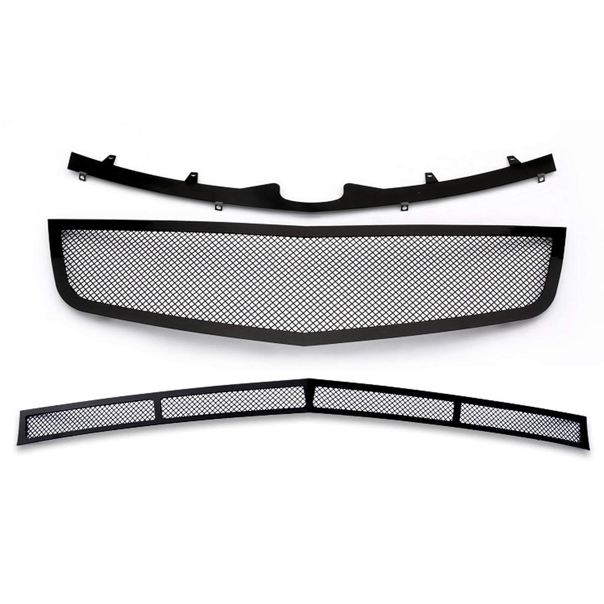Stainless Steel Main Upper + Lower Bumper Black Wire Mesh Grille 2006-2011 Cadillac DTS GR01GAJ72H