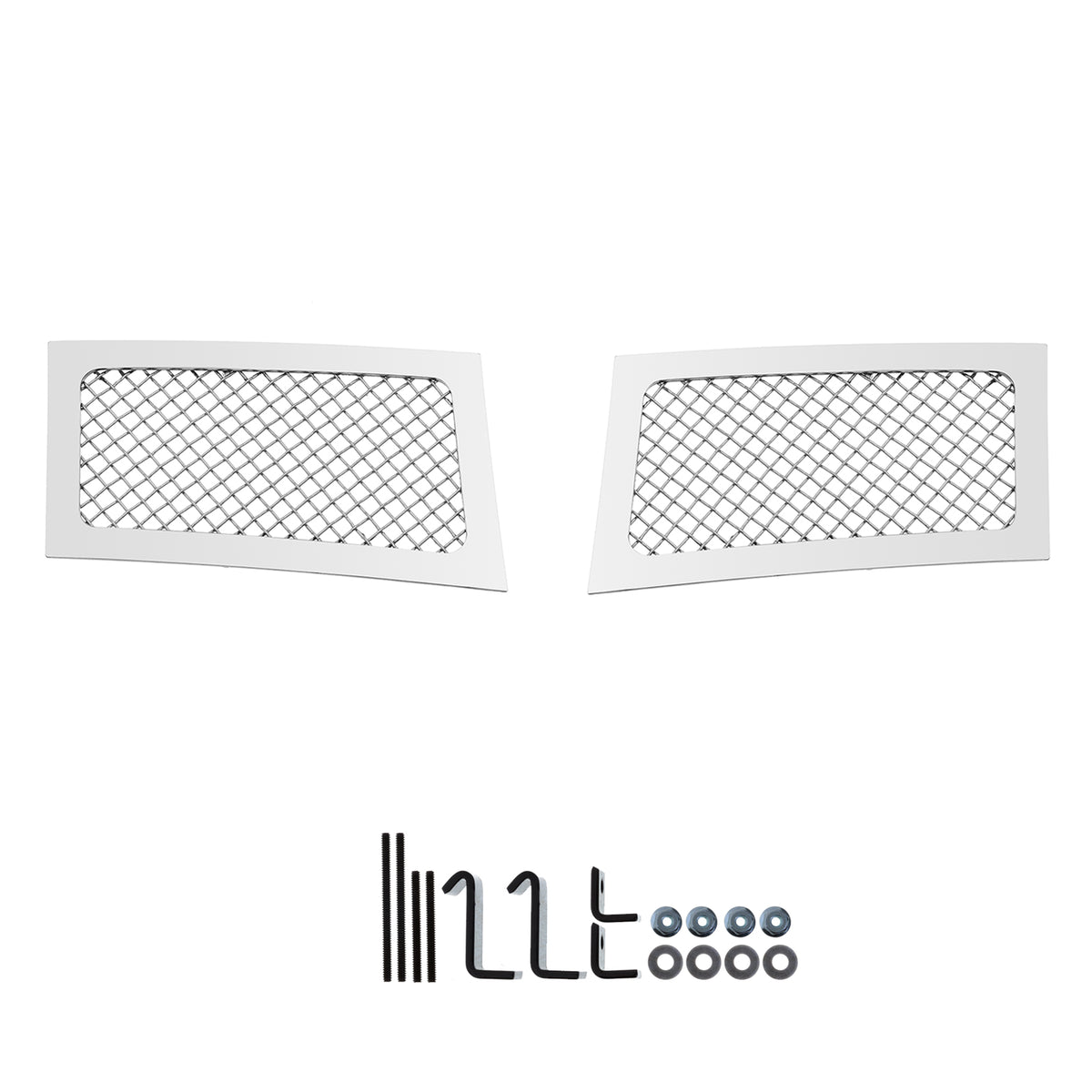 Stainless Steel Tow Hook Mesh Grille 2007-2014 Cadillac Escalade Not Fit ESV Platinum And Hybrid Models Without Tow hook GR01GFD82T