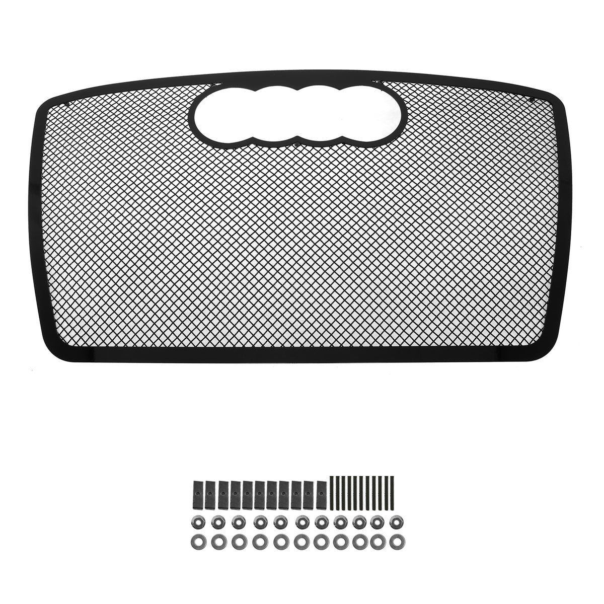 Stainless Steel Main Upper Black Wire Mesh Grille 2007-2015 Audi Q7 Not For Prestige and S Line and TDI GR02GEE37H