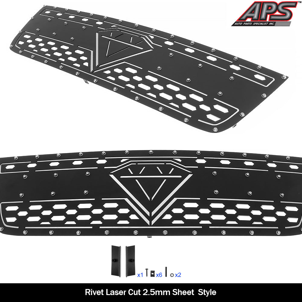 Stainless Steel Main Upper Sheet Grille Chevy Silverado 1500\Chevy Silverado 1500 HD\Chevy Silverado 2500 HD\Chevy Silverado 3500\Chevy Silverado 3500 HD GR03DFE76D