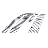 Stainless Steel Main Upper + Lower Bumper Stainless Steel Billet Grille 2007-2013 Chevy Silverado 1500 only for Models with logo height exceeding center bar GR03FAA33S