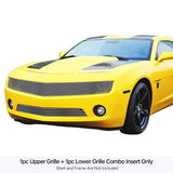 Stainless Steel Main Upper + Lower Bumper Stainless Steel Billet Grille 2010-2013 Chevy Camaro LT V6/2010-2013 Chevy Camaro LS V6 GR03FAJ27C
