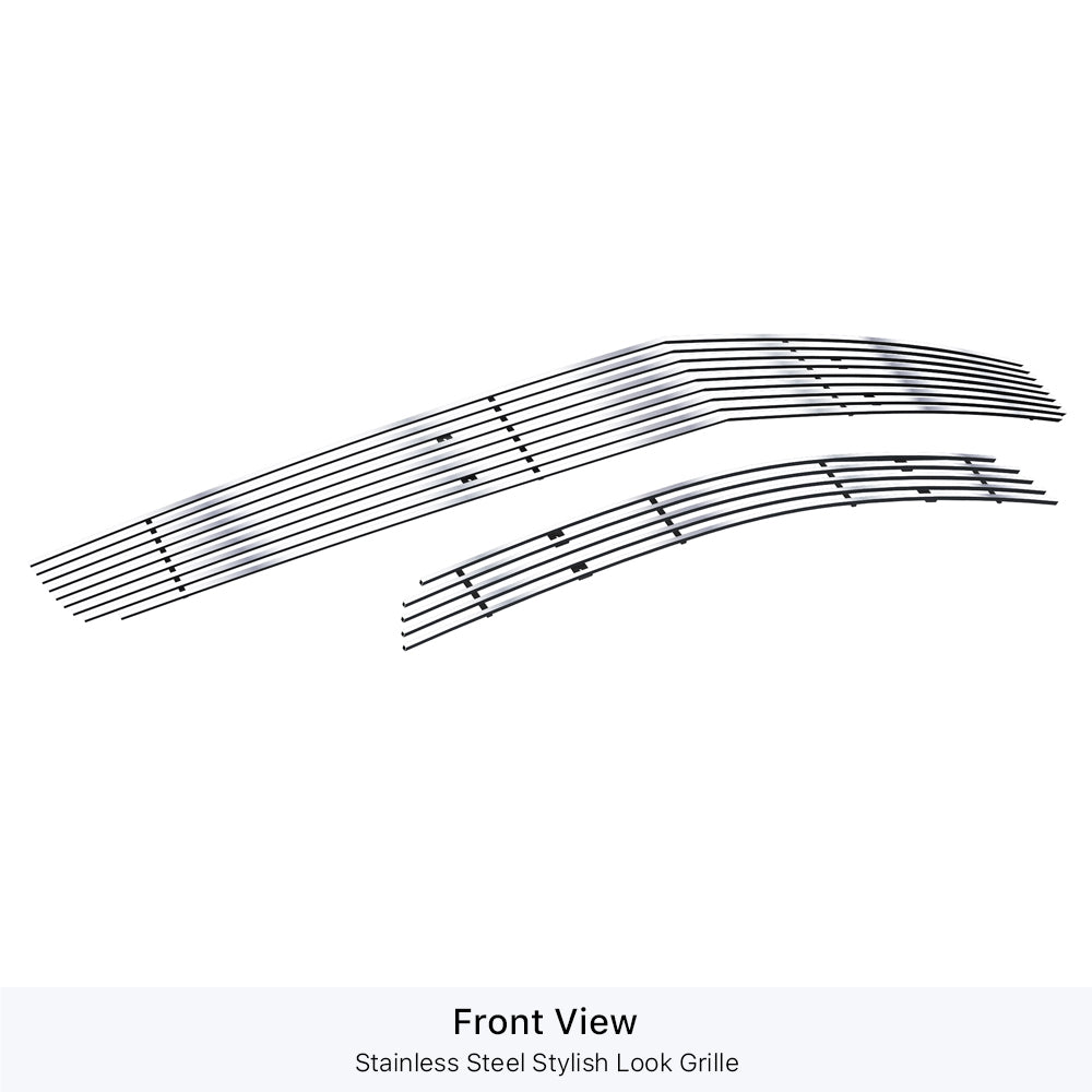 Stainless Steel Main Upper + Lower Bumper Stainless Steel Billet Grille 2010-2013 Chevy Camaro LT V6/2010-2013 Chevy Camaro LS V6 GR03FAJ27C