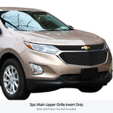 Stainless Steel Main Upper Black Stainless Steel Billet Grille 2018-2021 Chevy Equinox Only Fits Bar Style OE Grille GR03FEA98J