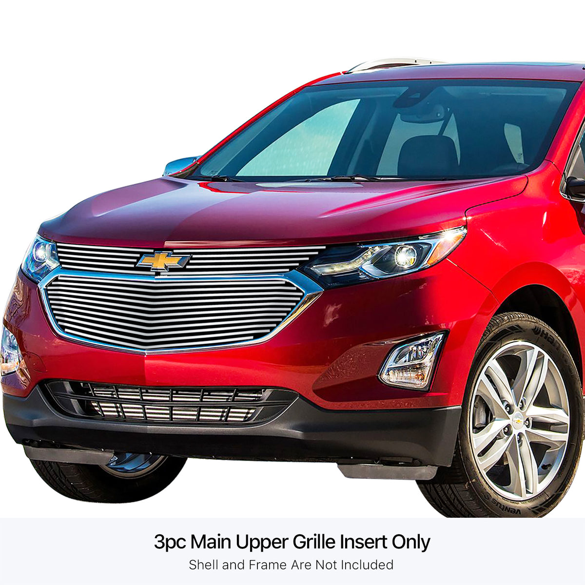 Stainless Steel Main Upper Stainless Steel Billet Grille 2018-2021 Chevy Equinox Only Fits Bar Style OE Grille GR03FEA98S