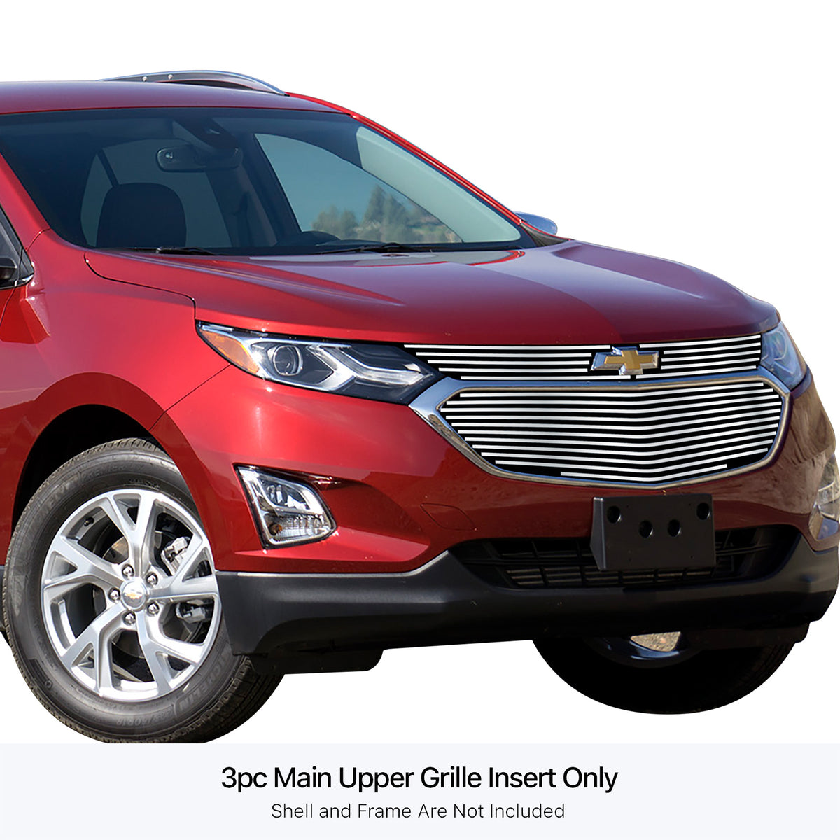 Stainless Steel Main Upper Stainless Steel Billet Grille 2018-2021 Chevy Equinox Only Fits Honeycomb Style OE Grille GR03FEA99S