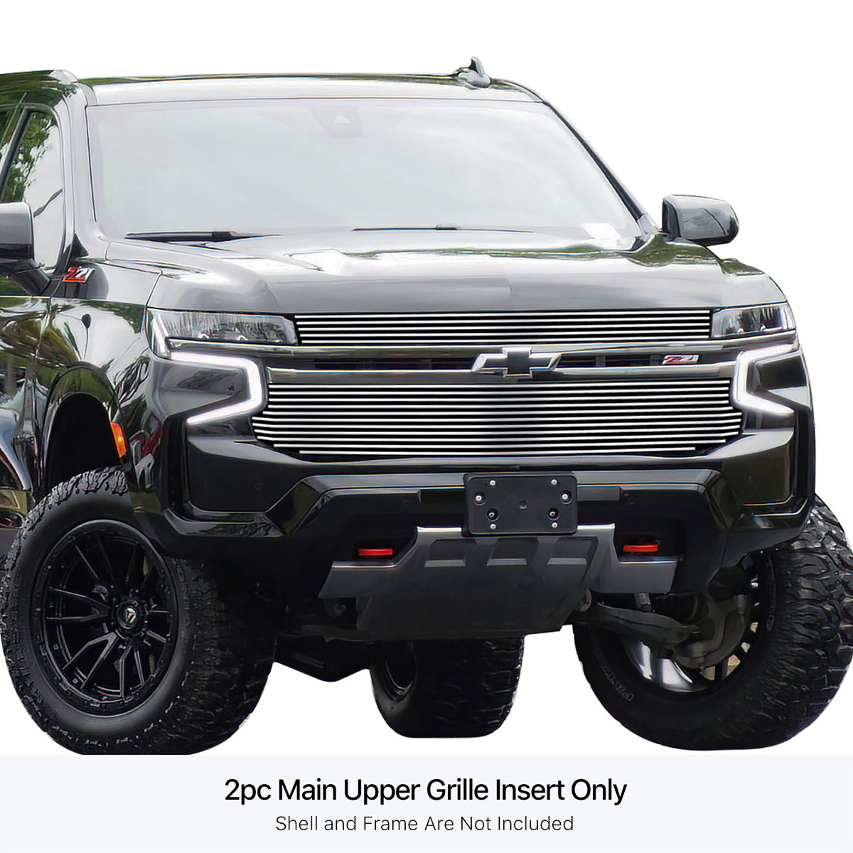 Stainless Steel Main Upper Stainless Steel Billet Grille 2021-2024 Chevy Tahoe LS & Z71 GR03FEB77S
