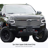 Stainless Steel Main Upper Stainless Steel Billet Grille 2021-2024 Chevy Tahoe LS & Z71 GR03FEB77S