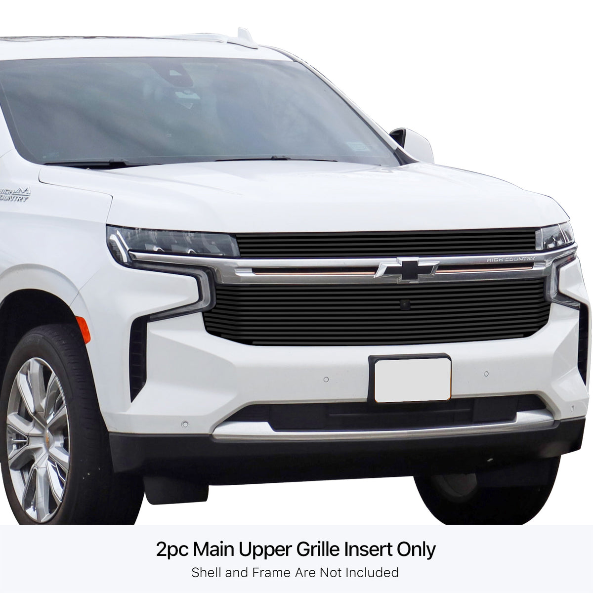 Stainless Steel Main Upper Black Stainless Steel Billet Grille 2021-2024 Chevy Tahoe High Country GR03FEB78J