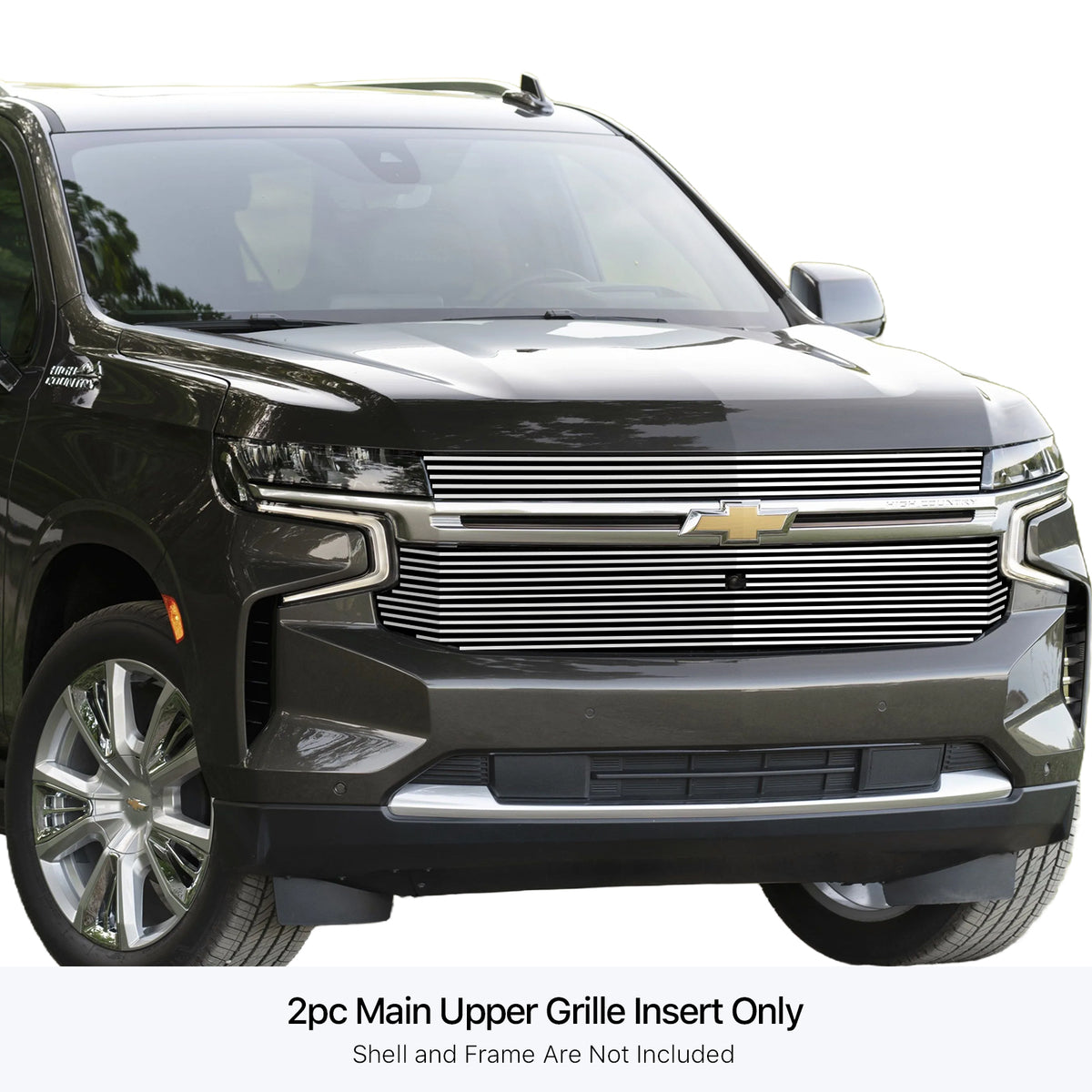 Stainless Steel Main Upper Stainless Steel Billet Grille 2021-2024 Chevy Tahoe High Country GR03FEB78S