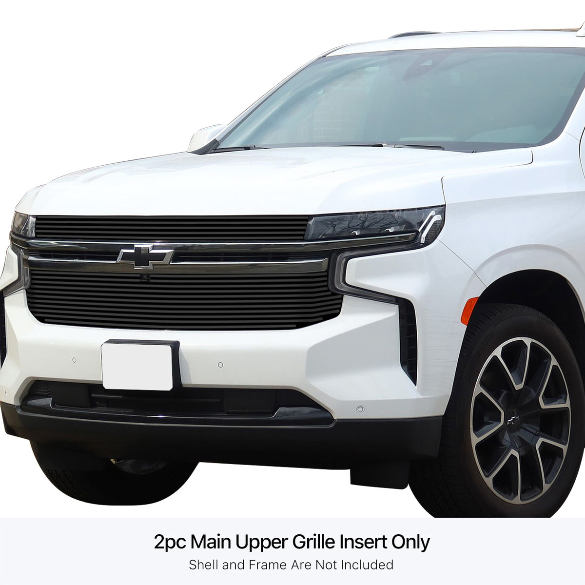 Stainless Steel Main Upper Black Stainless Steel Billet Grille 2021-2024 Chevy Tahoe LT & Premier & RST GR03FEB79J