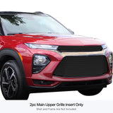 Stainless Steel Main Upper Black Stainless Steel Billet Grille 2021-2023 Chevy Trailblazer RS GR03FEB83J