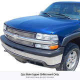 Stainless Steel Main Upper High Density SS Billet Grille 1999-2002 Chevy Silverado 1500/1500 HD/2500 /2000-2006 Chevy Suburban /2000-2006 Chevy Tahoe /1999-2000 Chevy Silverado 2500 HD/3500 GR03FEG01M