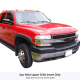 Stainless Steel Main Upper Black Stainless Steel Billet Grille 2001-2002 Chevy Silverado 2500 /2001-2002 Chevy Silverado 3500 GR03FEG02J