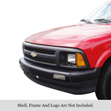 Stainless Steel Main Upper Black Stainless Steel Billet Grille 1994-1997 Chevy S-10 /1994-1997 Chevy S-10 Blazer Fit 2 Door Only GR03FEG16J