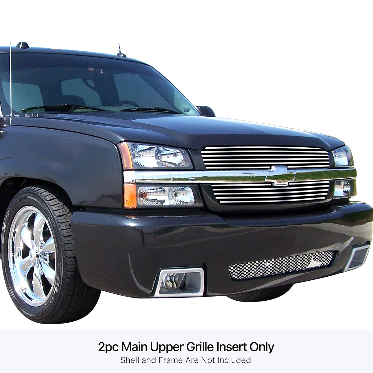 Stainless Steel Main Upper Stainless Steel Billet Grille Chevy Avalanche\Chevy Avalanche 2500\Chevy Silverado 1500\Chevy Silverado 1500 HD\Chevy Silverado 2500\Chevy Silverado 2500 HD\Chevy Silverado 3500 GR03FEG17S