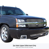 Stainless Steel Main Upper Stainless Steel Billet Grille Chevy Avalanche\Chevy Avalanche 2500\Chevy Silverado 1500\Chevy Silverado 1500 HD\Chevy Silverado 2500\Chevy Silverado 2500 HD\Chevy Silverado 3500 GR03FEG17S