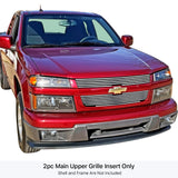 Stainless Steel Main Upper Stainless Steel Billet Grille 2004-2012 Chevy Colorado Not For Extreme GR03FEG47S