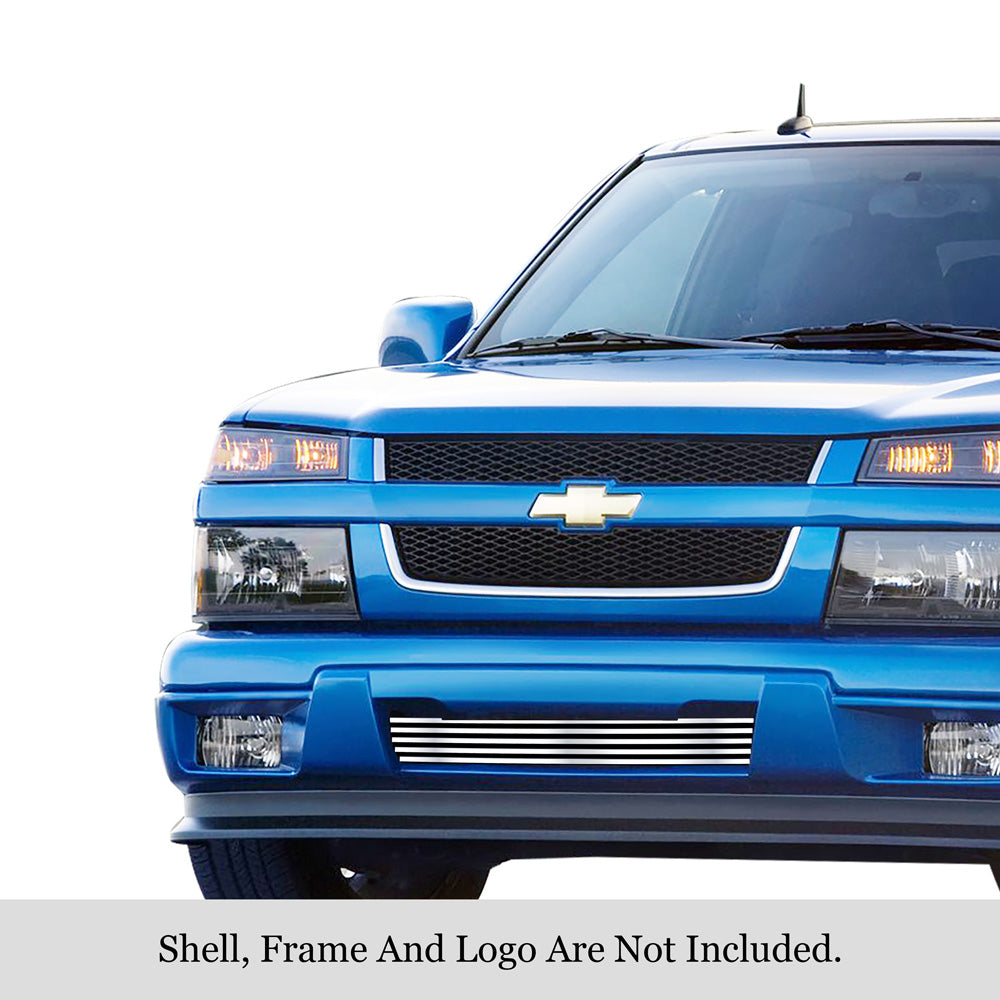 Stainless Steel Lower Bumper Stainless Steel Billet Grille 2004-2012 Chevy Colorado Not for Extreme/2004-2012 GMC Canyon GR03FEG48S
