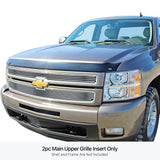 Stainless Steel Main Upper Stainless Steel Billet Grille 2007-2013 Chevy Silverado 1500 (only for Models with logo height exceeding center bar) GR03FEG66S